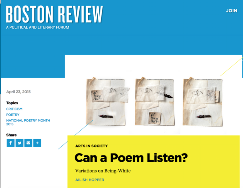 Boston Review essay