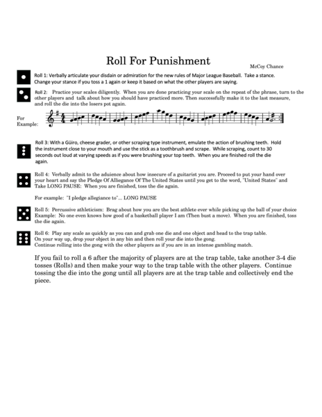 Score and Directions