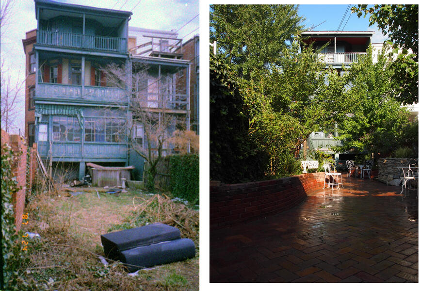 before / after backyard