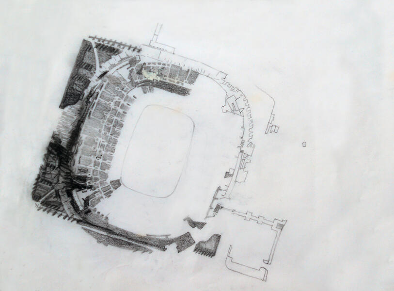 deconstructed stadium