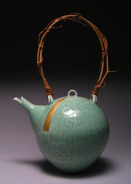 teapot (pattern study) with vine handle