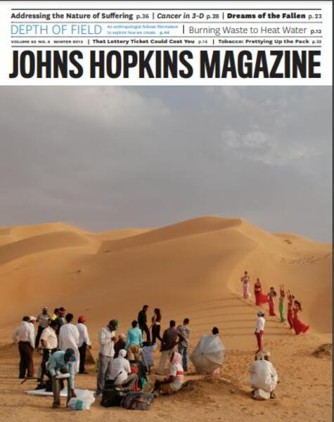 Johns Hopkins Magazine winter 2013 cover