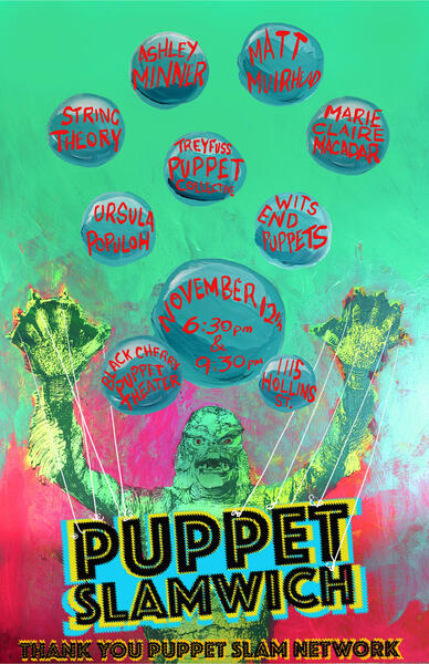 Puppet Slamwich poster by Matt Muirhead