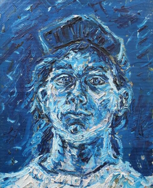 Self Portrait in Blue 