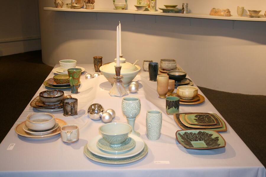 Adorned Holiday Tables exhibition @ Meredith Gallery